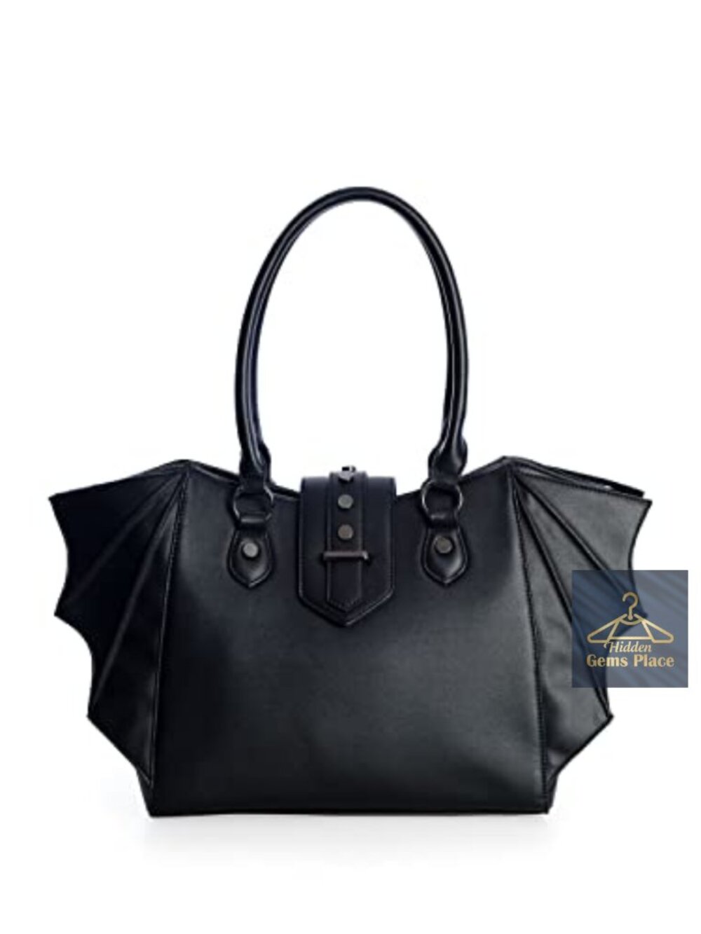 Gothic Bat Winged Crossbody Shoulder Bag Vegan Leather